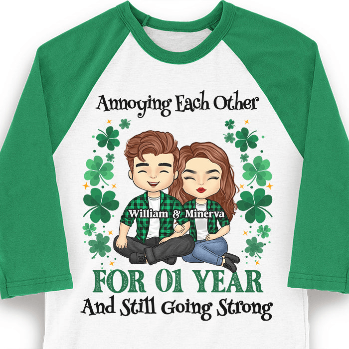 Personalized Annoying Each Other For Years And Still Going Strong raglan, alternate view 4
