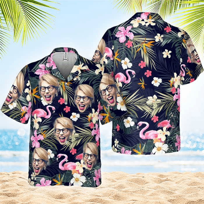 Custom Photo Summer Time - Dog & Cat Personalized Custom Unisex Tropical Hawaiian Aloha Beach Shirt - Funny, Loving Family Summer Vacay Vacation Gift, Birthday Gifts For Men, Women, Kids, Pet Owners, Pet Lovers