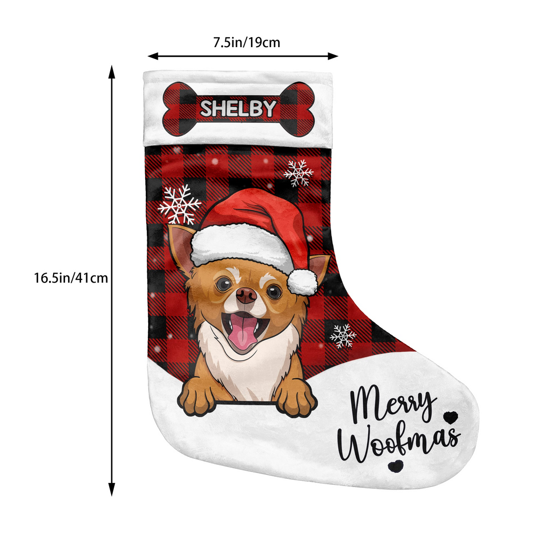 Meowy Christmas & Merry Woofmas - Personalized Custom Christmas Stocking - Gift For Dog Lovers & Cat Lovers