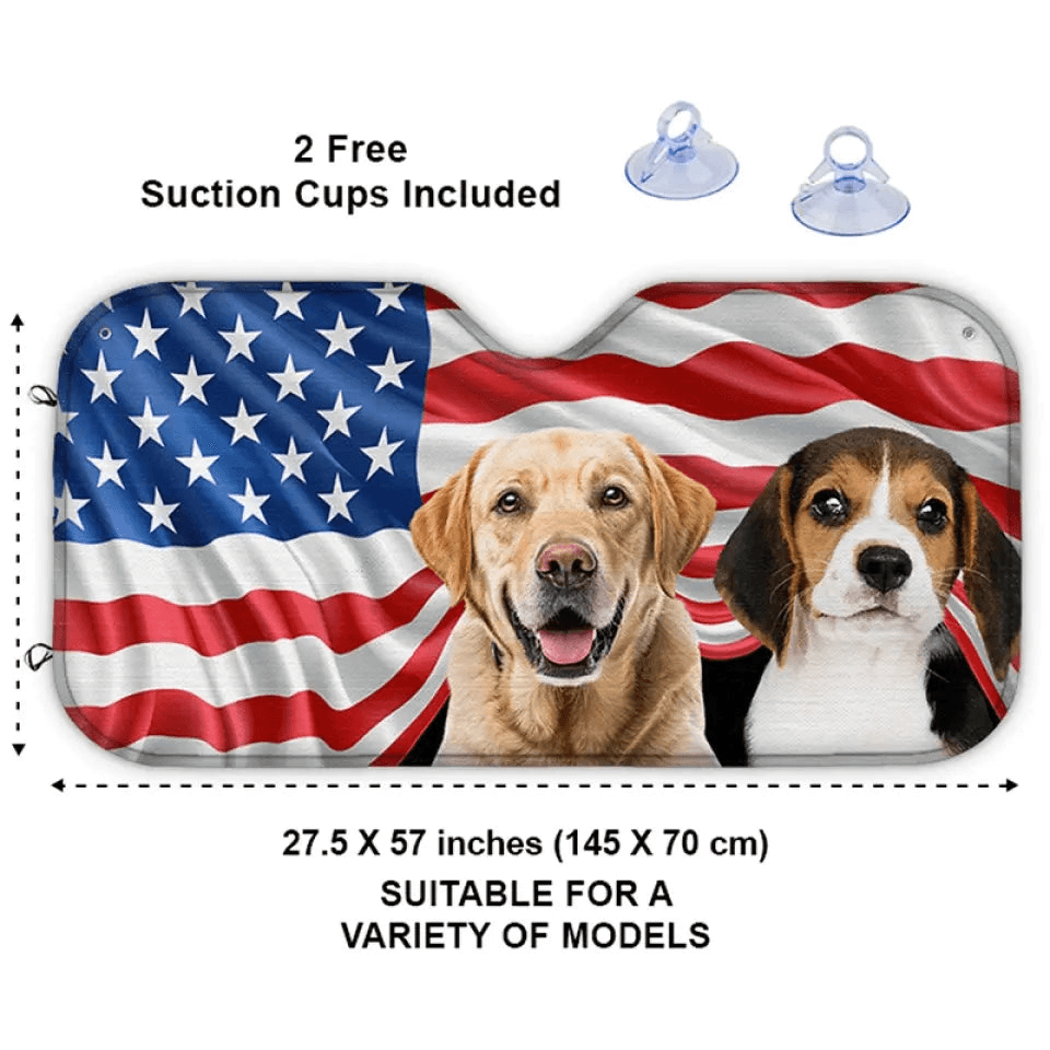Custom Auto Windshield Sunshade, Car Window Protector sun shade, alternate view 3