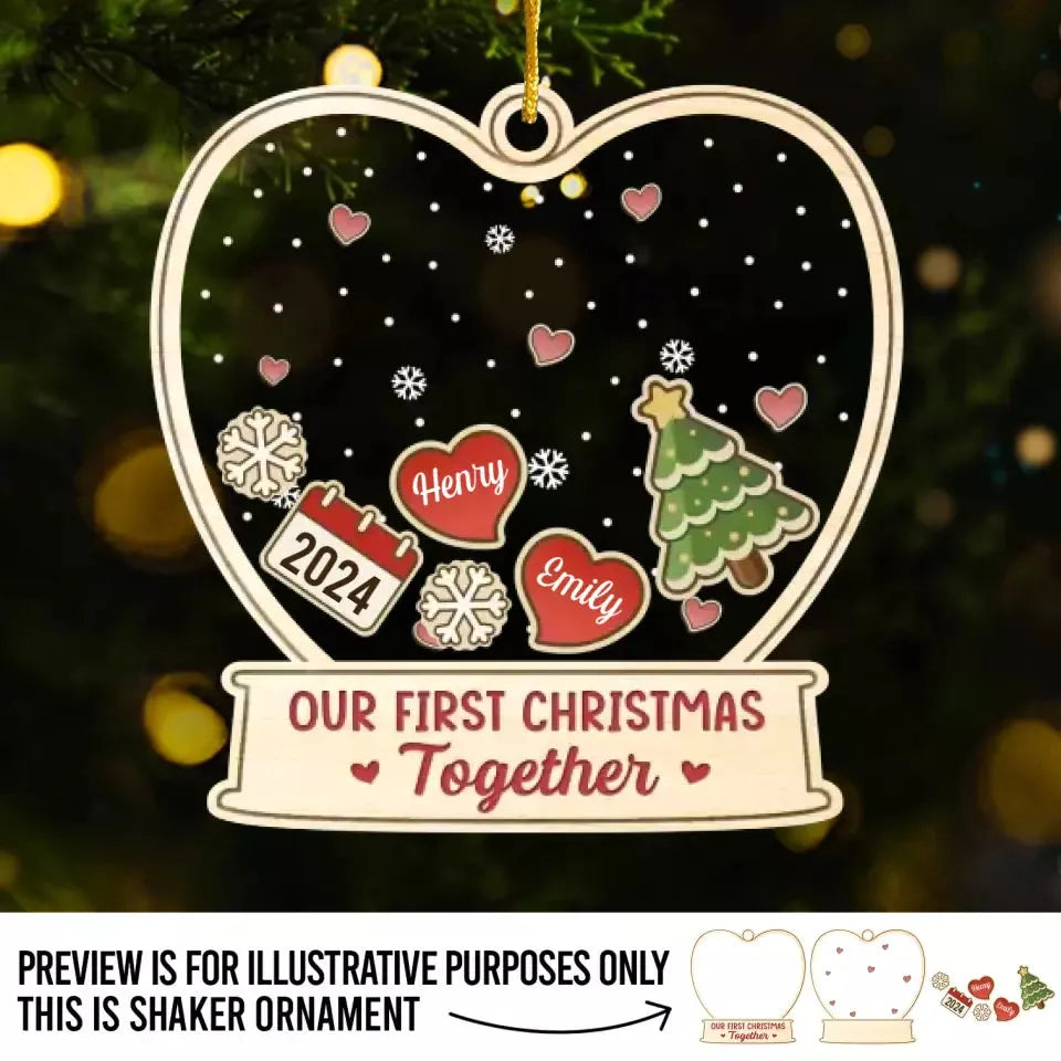 Personalized Love Is The Greatest Gift Of All shaker ornament, alternate view 2