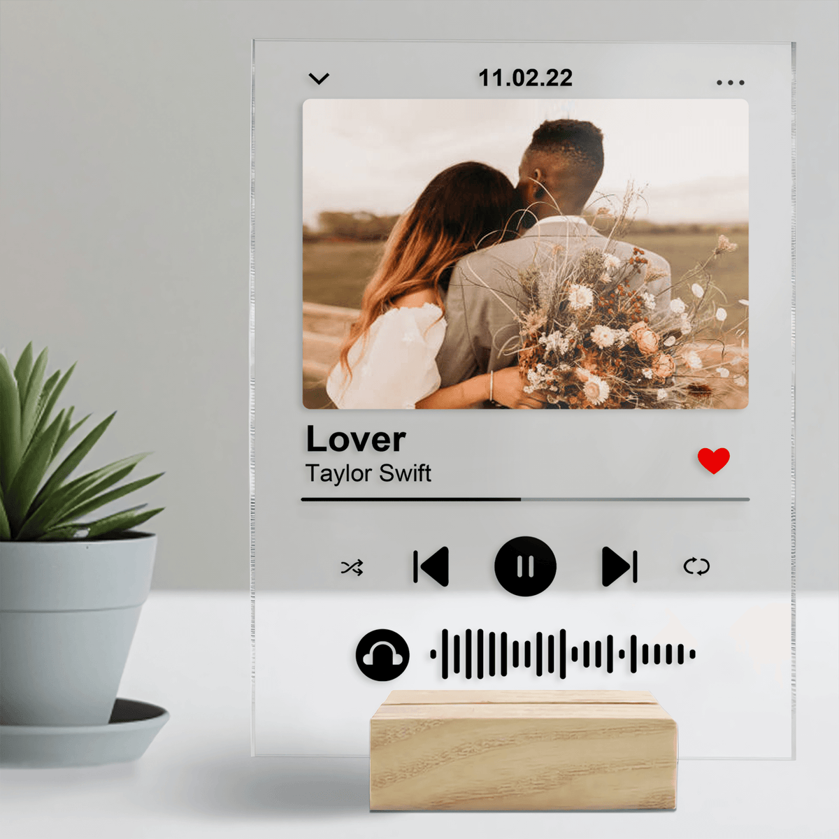 Music Plaque with Photo | Personalized Gift For Couple, Boyfriend, Girlfriend, Her/Him, Husband/Wife, Anniversary, Valentine | Custom Bedroom Decor