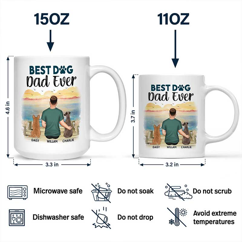 A Bond That Can't Be Broken For Him - Personalized Custom Mug - Gift For Him, Dog Lovers, Pet Lovers, Dog Dad