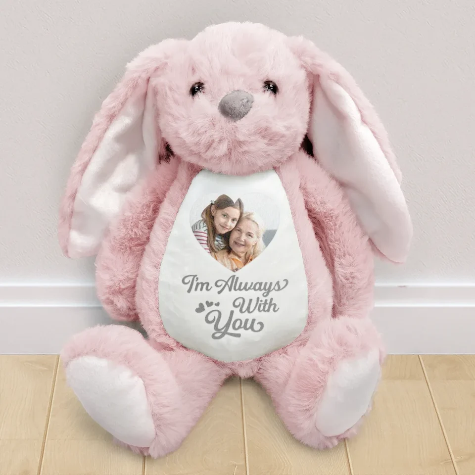 A Cuddle From Heaven Memorial - Personalized Stuffed Bunny - Memorial, Sympathy Gift For Family Members