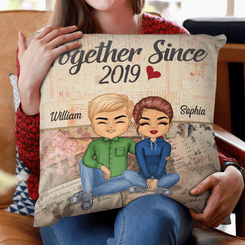Personalized Together Since pillow, alternate view 2