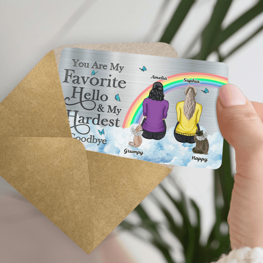 Personalized I'll Carry You With Me Until I See You Again wallet card, alternate view 5