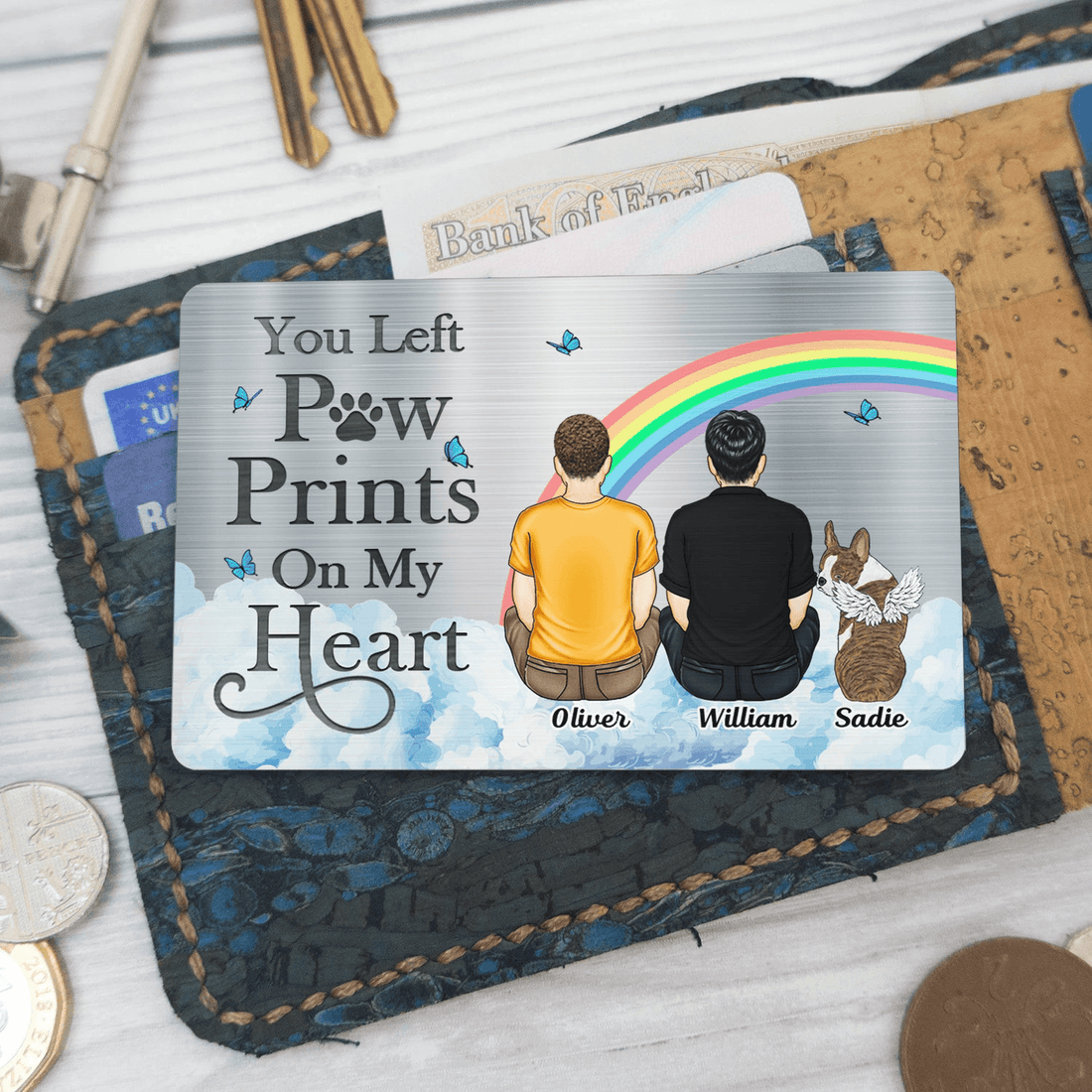 Personalized I'll Carry You With Me Until I See You Again wallet card, alternate view 4