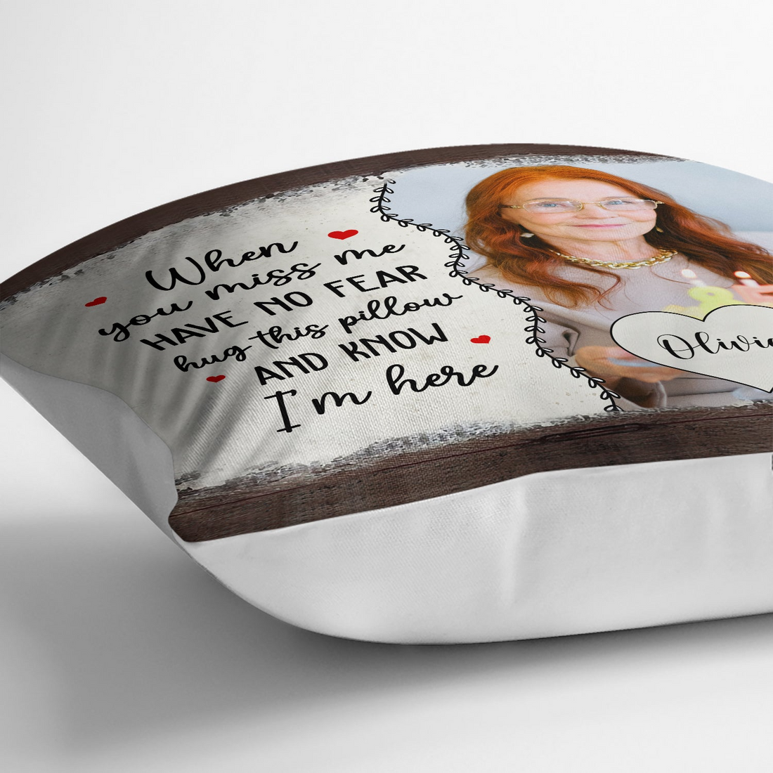 Custom Photo Have No Fear Hug This Pillow, alternate view 3