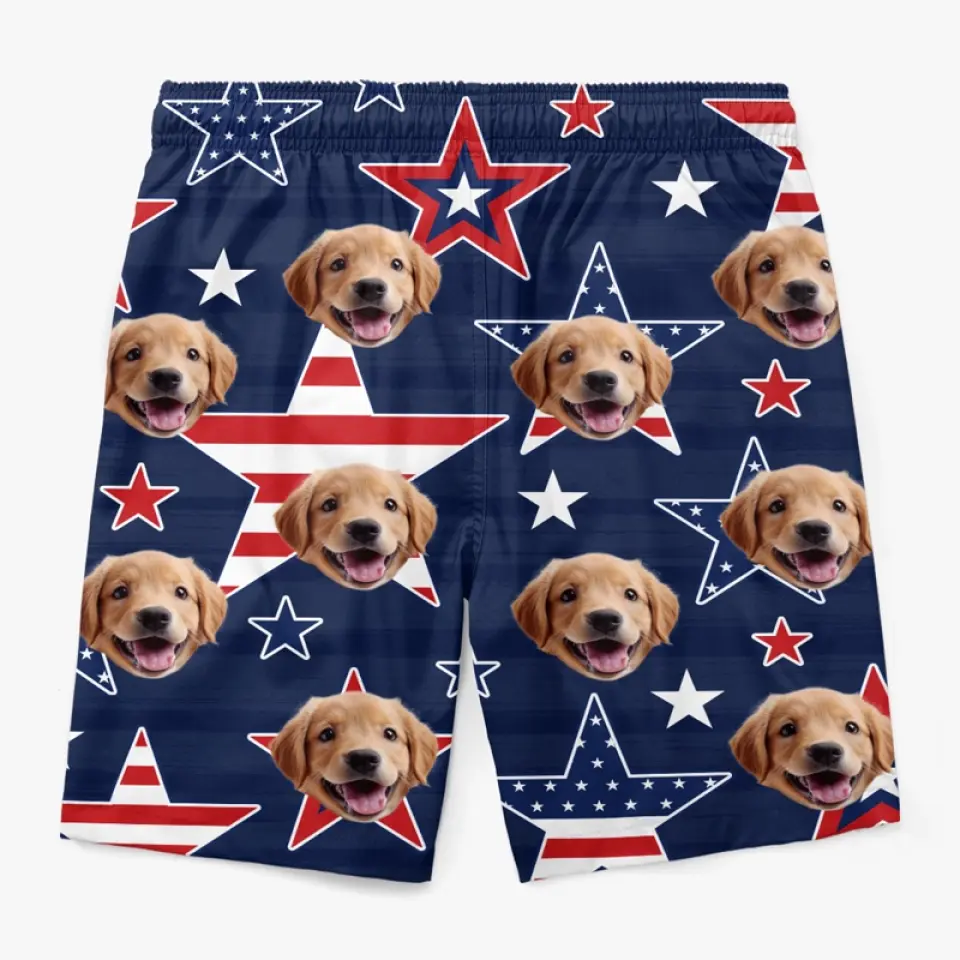 Custom Photo Dog & Cat Tropical Hawaiian Aloha - Personalized Unisex Beach Shorts - Summer Vacation Gift For Dog Lovers, Cat Lovers