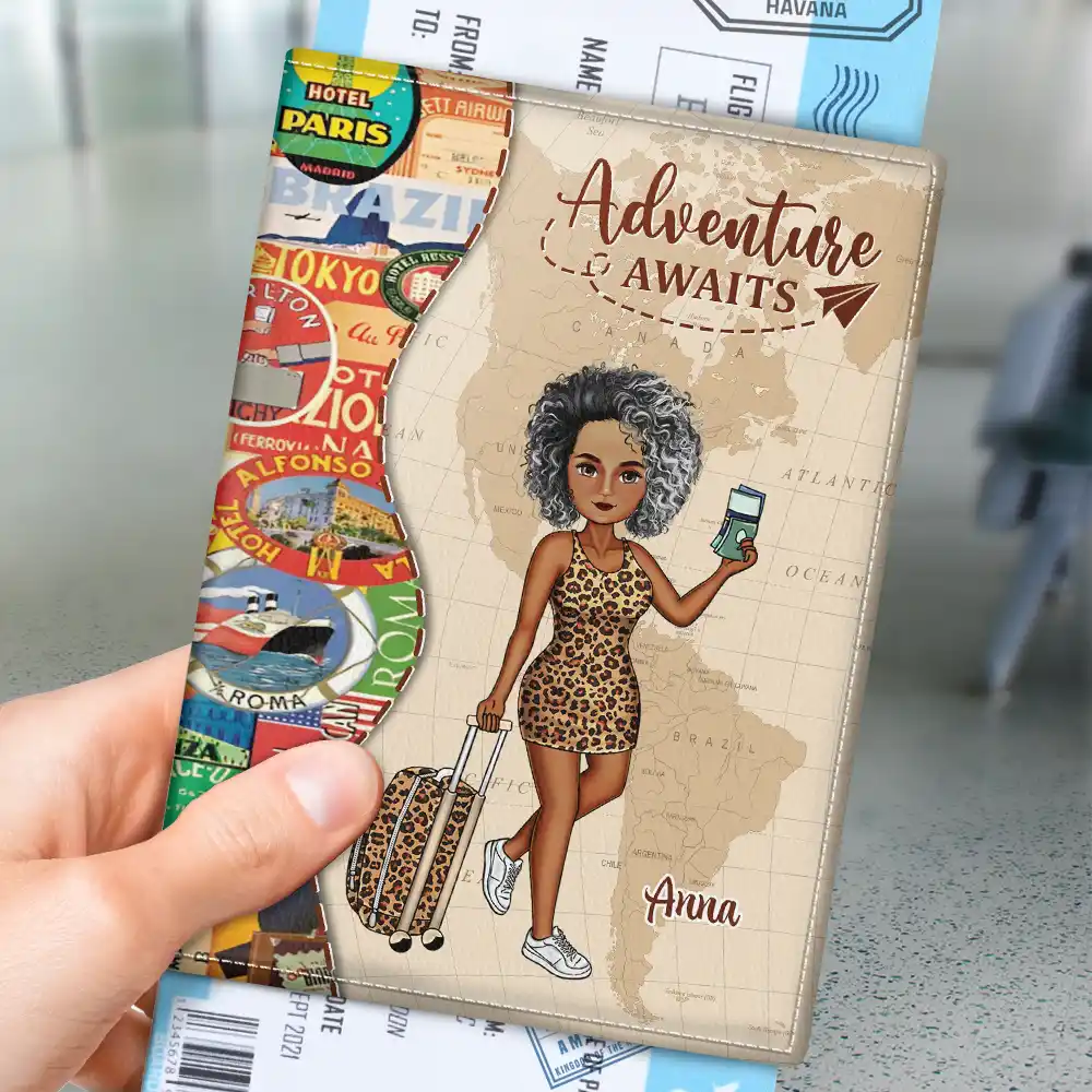 And So The Adventure Begins Travel Lovers - Personalized Custom Passport Cover - Gift For Him, Her, Traveling Lovers