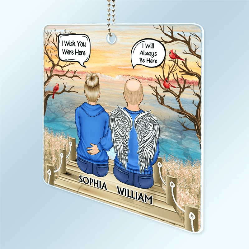 It's Hard To Live Without You I Miss You - Memorial Gift For Family, Friends, Siblings - Personalized Acrylic Car Hanger