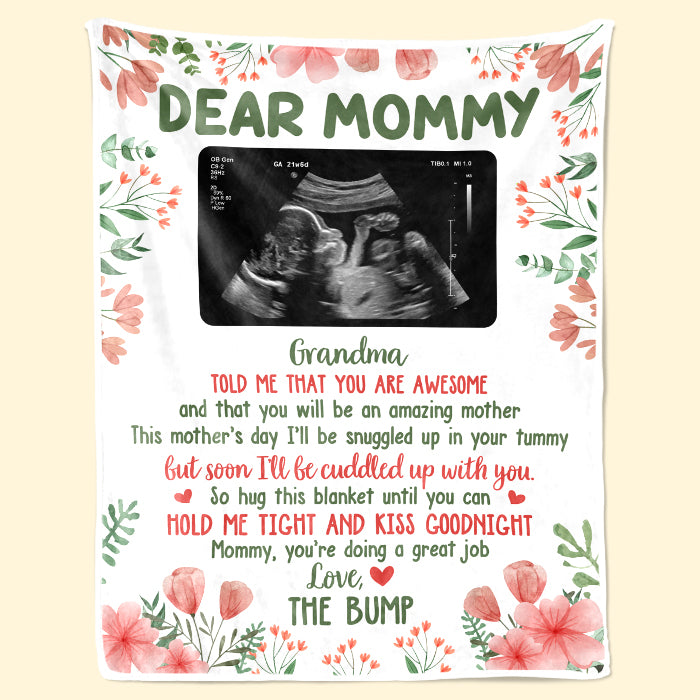 Custom Photo Soon I’ll Be Cuddled Up With You - Personalized Custom Blanket - Baby Shower, Gender Reveal Gifts For New Moms, New Dads, New Parents