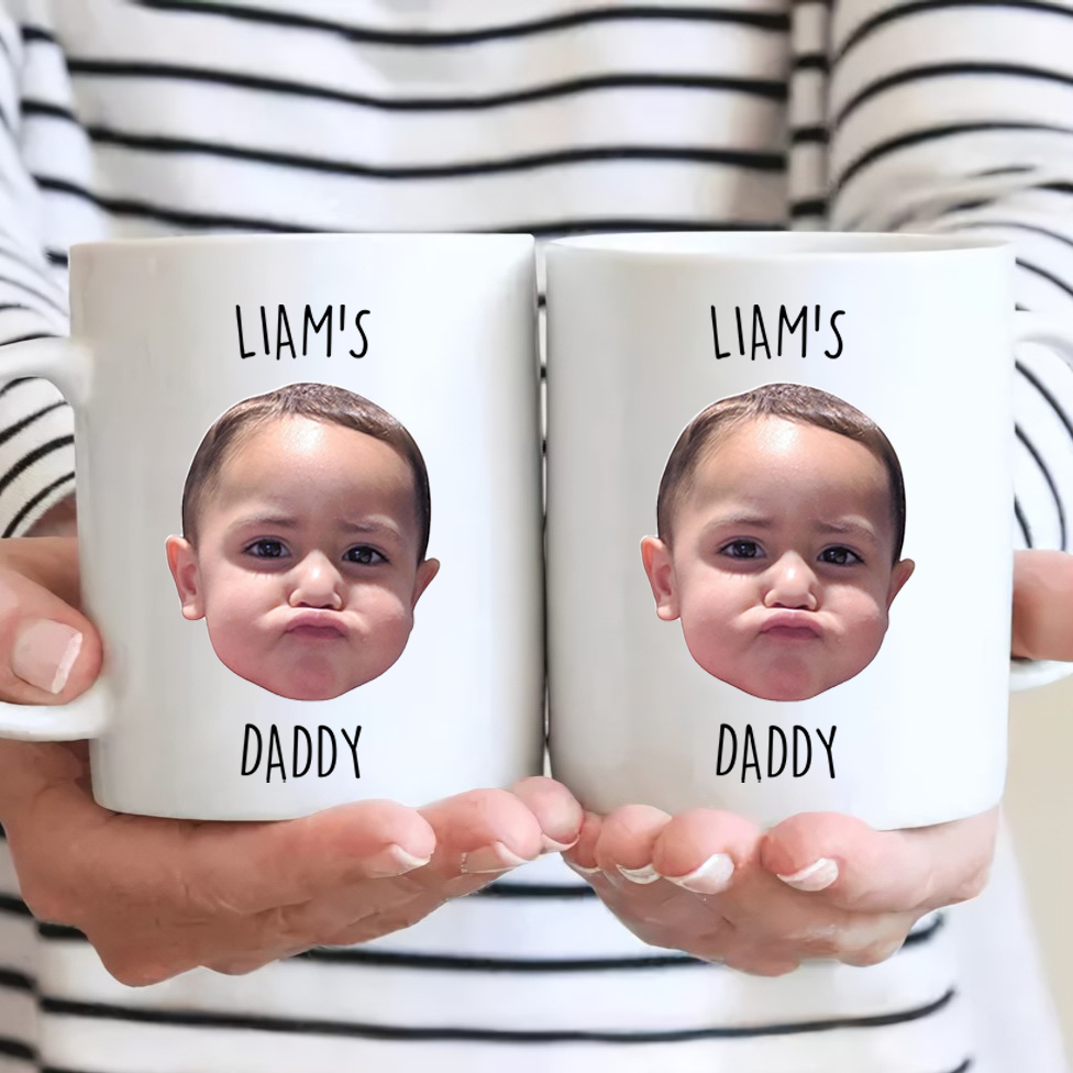 Custom Photo Baby Face - Personalized Custom Mug - Father's Day, Mother's Day, Birthday Gift For Dad, Mom