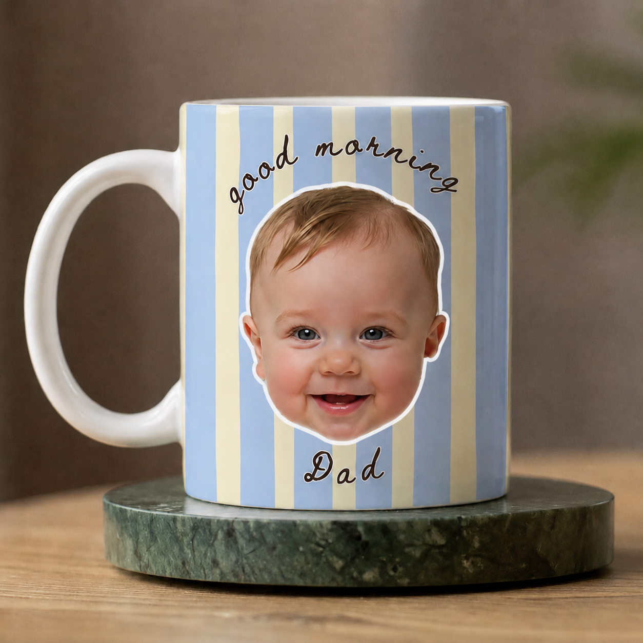 Custom Photo Kid Face  - Personalized Custom Mug - Gift For Grandma, Grandpa, Mom, Dad
