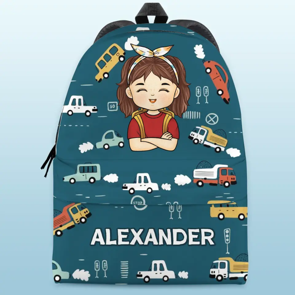 Back To School Personalized Kid Girl Backpack - Custom Gift For Back To School, First Day of School - Student, Son, Daughter | Kindergarten, Pre-K, Preschool