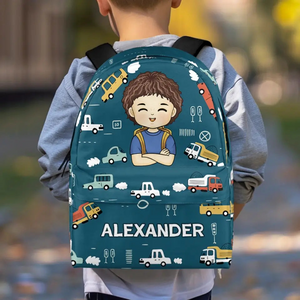 Back To School Personalized Kid Backpack - Custom Gift For Back To School, First Day of School - Student, Son, Daughter | Kindergarten, Pre-K, Preschool