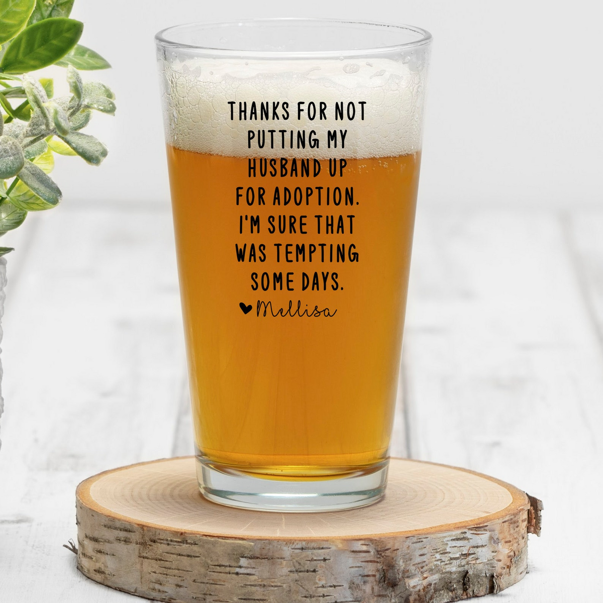 Father In Law Pint Glass - Personalized Beer Glass - Father&#39;s Day, Birthday Gift For Father In Law