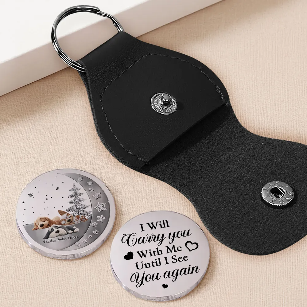 Beside You Pet Memorial - Personalized Leather Pocket Hug - Sympathy Gift For Pet Owners, Pet Lovers