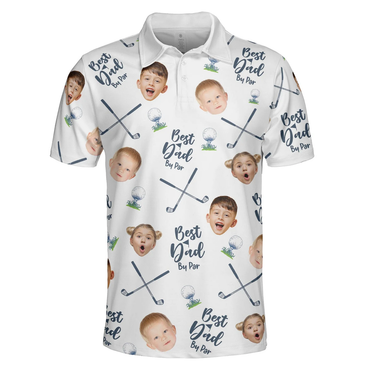 Best Dad By Par Golf Lovers - Personalized Polo Shirt - Gift for Dad, Papa, Grandpa, Golf Lovers