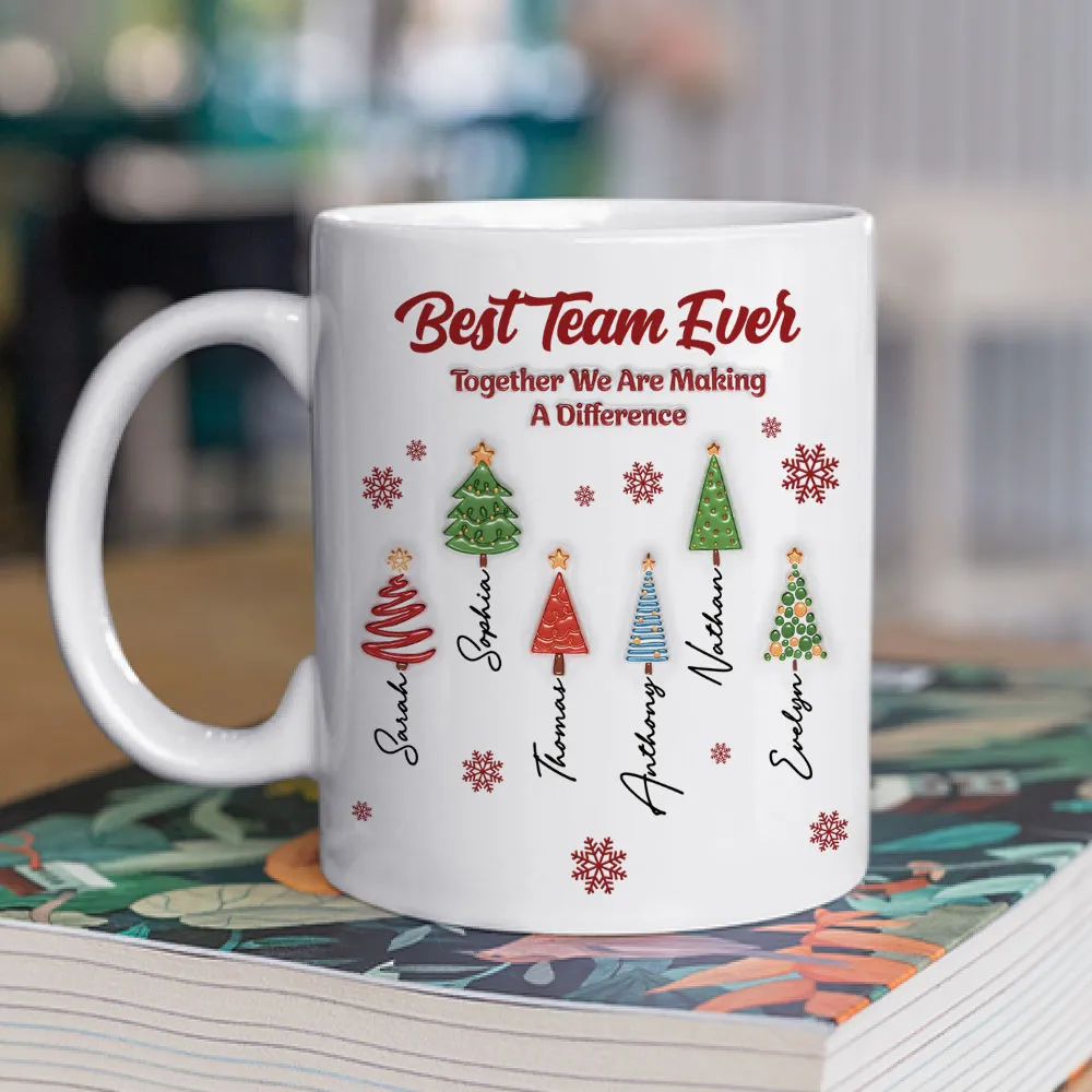 Best Team Ever Coworkers - Personalized Custom Mug - Christmas Gift For Coworkers, Colleagues, Friends