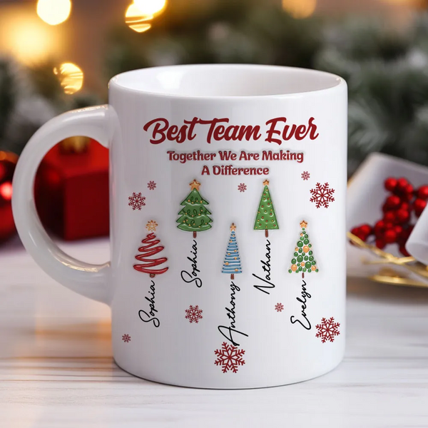 Best Team Ever Coworkers - Personalized Custom Mug - Christmas Gift For Coworkers, Colleagues, Friends