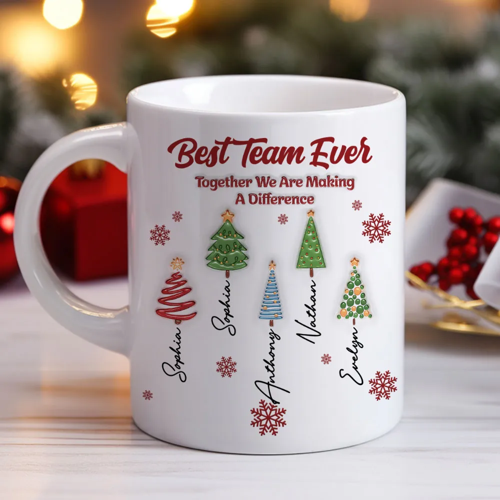 Best Team Ever Coworkers - Personalized Custom Mug - Christmas Gift For Coworkers, Colleagues, Friends