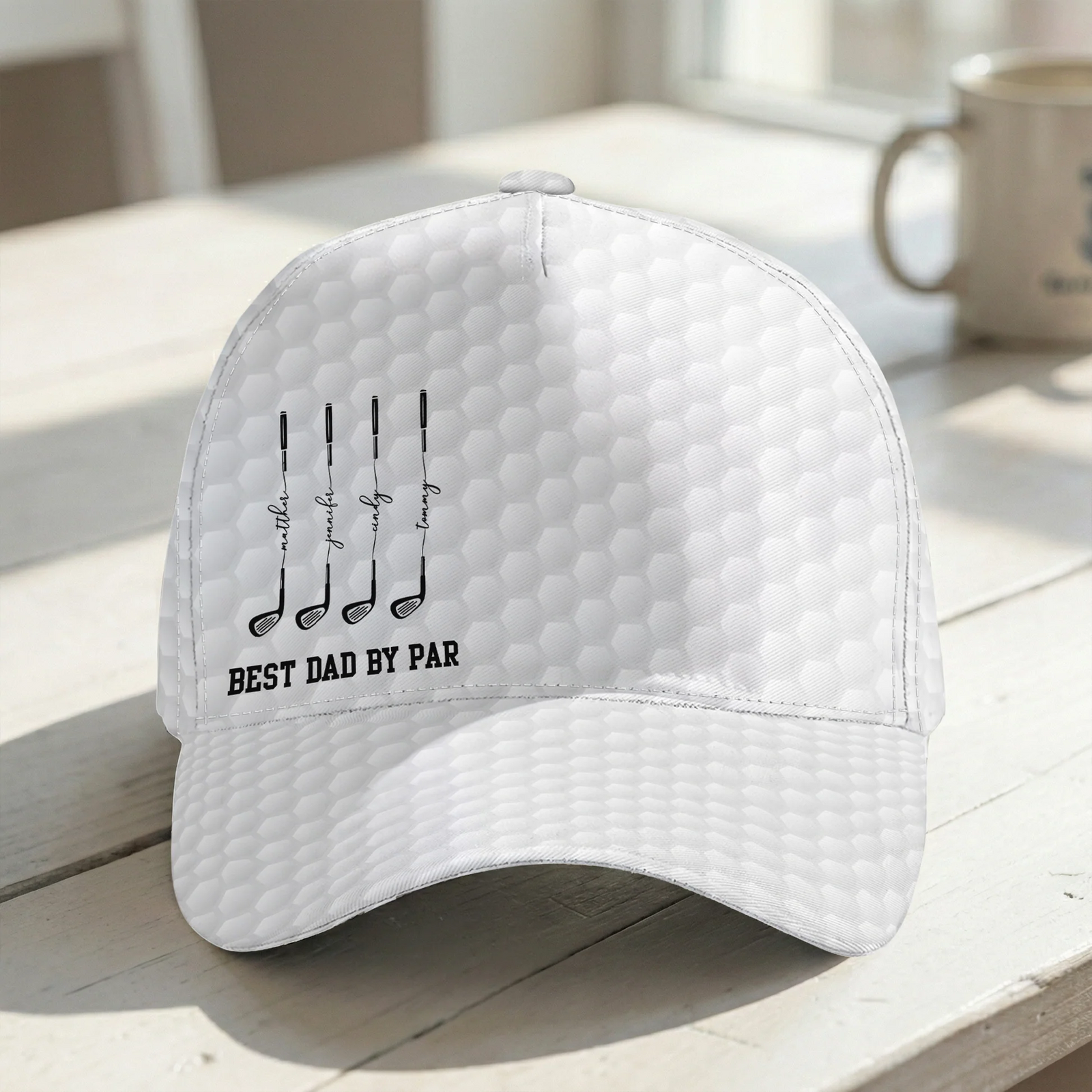 Best Dad By Par Golf Lovers - Personalized Classic Cap - Father's Day Gift For Dad, Papa, Grandpa