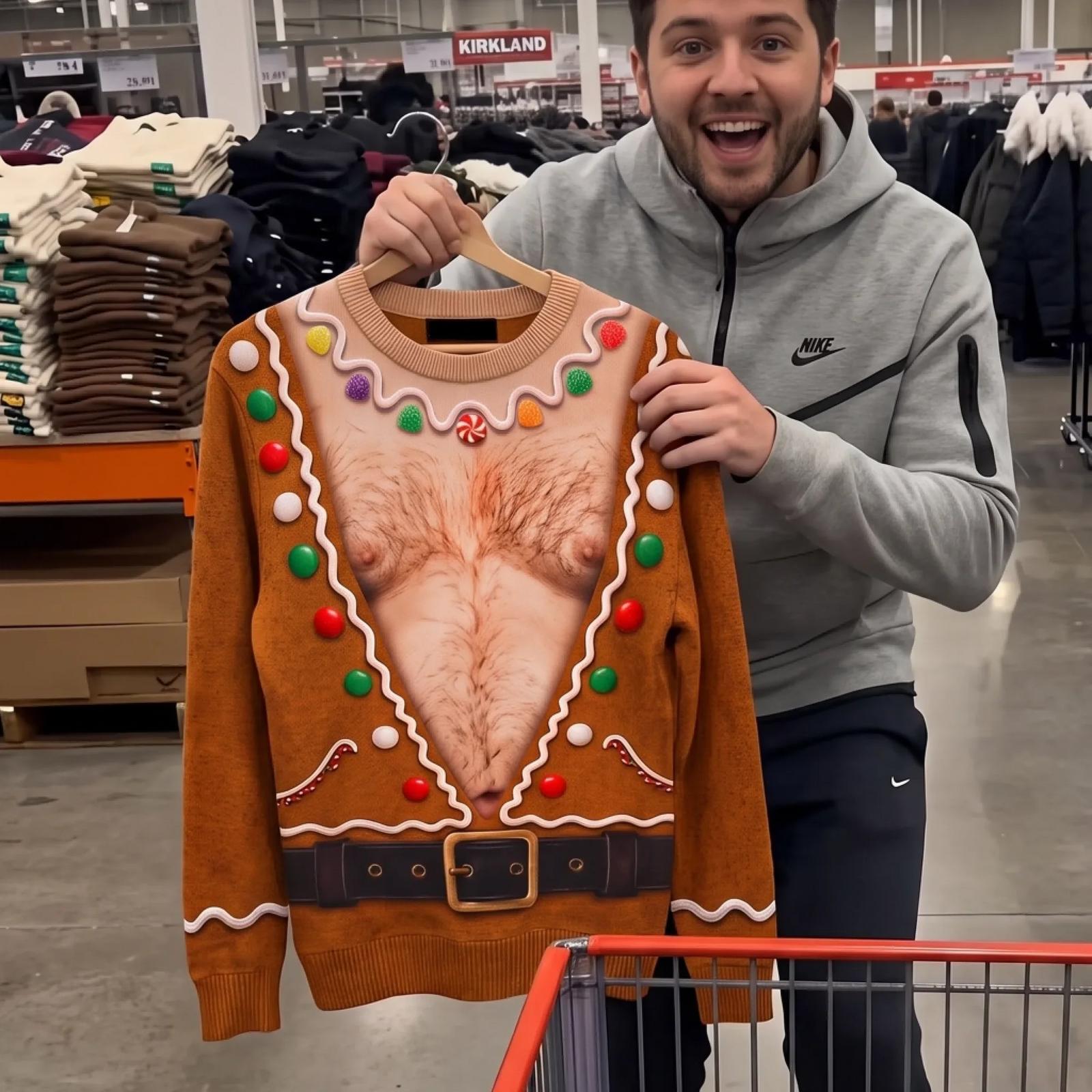 Bringing The Heat This Season - Personalized Custom Ugly Sweater - Christmas Gift For Husband, Son, Brother, Grandpa, Dad, Yourself