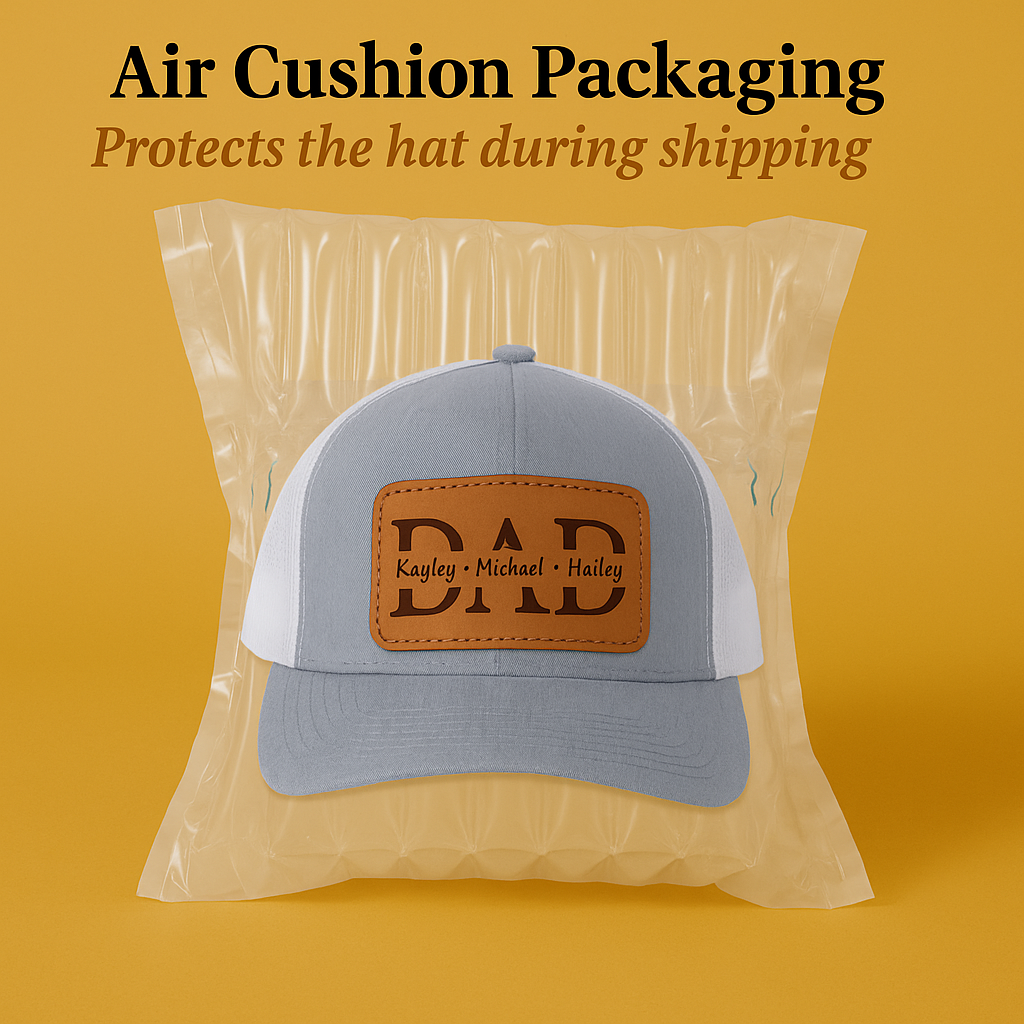 Air Cushion Packaging for Leather Patch Hat