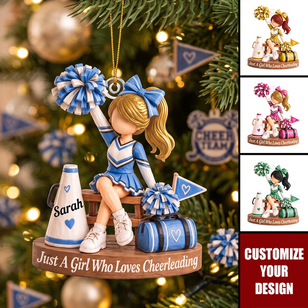 Custom Cheerleader Christmas - Personalized Custom Shaped Acrylic Ornament - Christmas Gift for Cheerleader, Daughter, Granddaughter