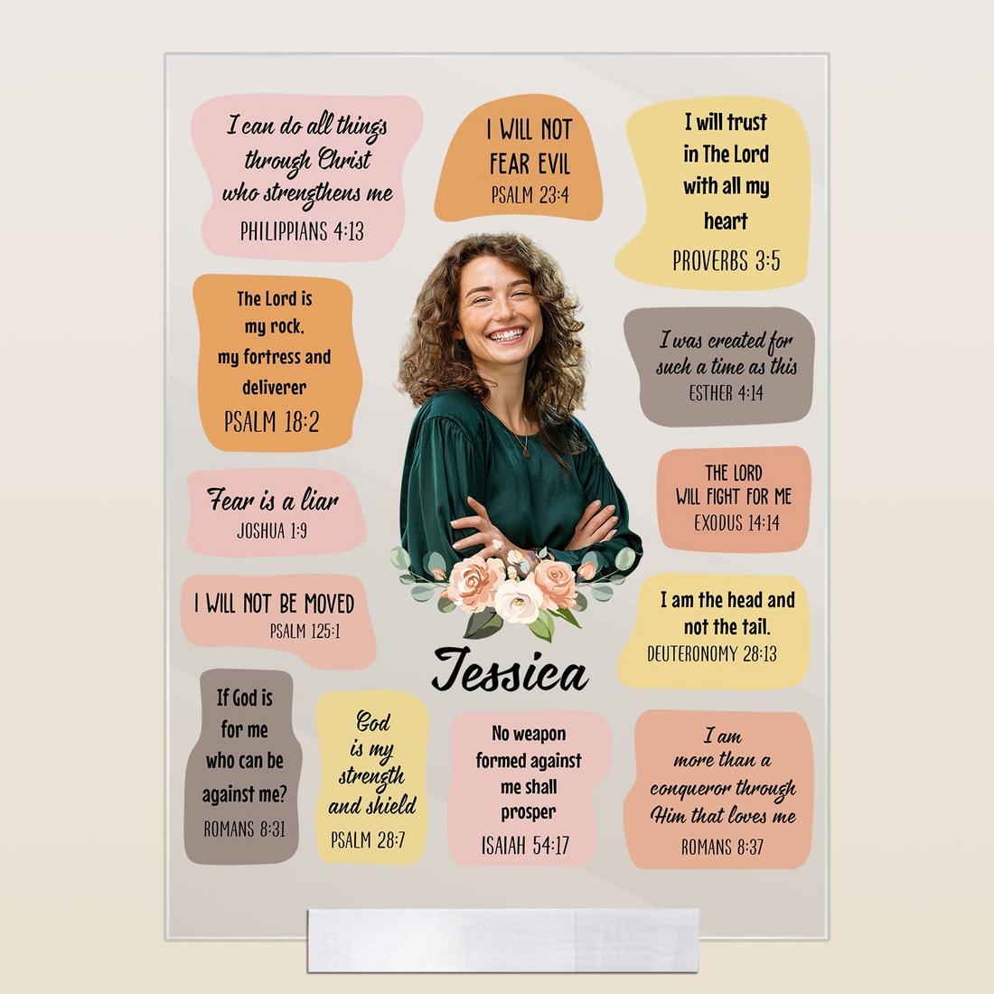 Custom Photo Christian Bible Verse Affirmations acrylic plaque, alternate view 5