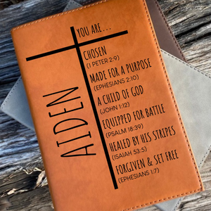 Custom Bible Verse - You Are Chosen - Personalized Gifts for Christian - Leather Cover Journal NoteBook