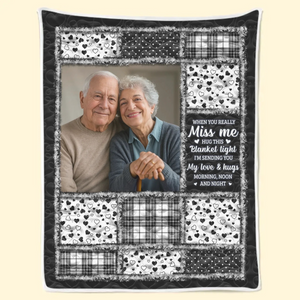 Custom Photo The Light of Your Love Guides Me - Human Memorial Personalized Custom Blanket - Christmas Memorial Sympathy Gifts For Loss Of Mom, Dad