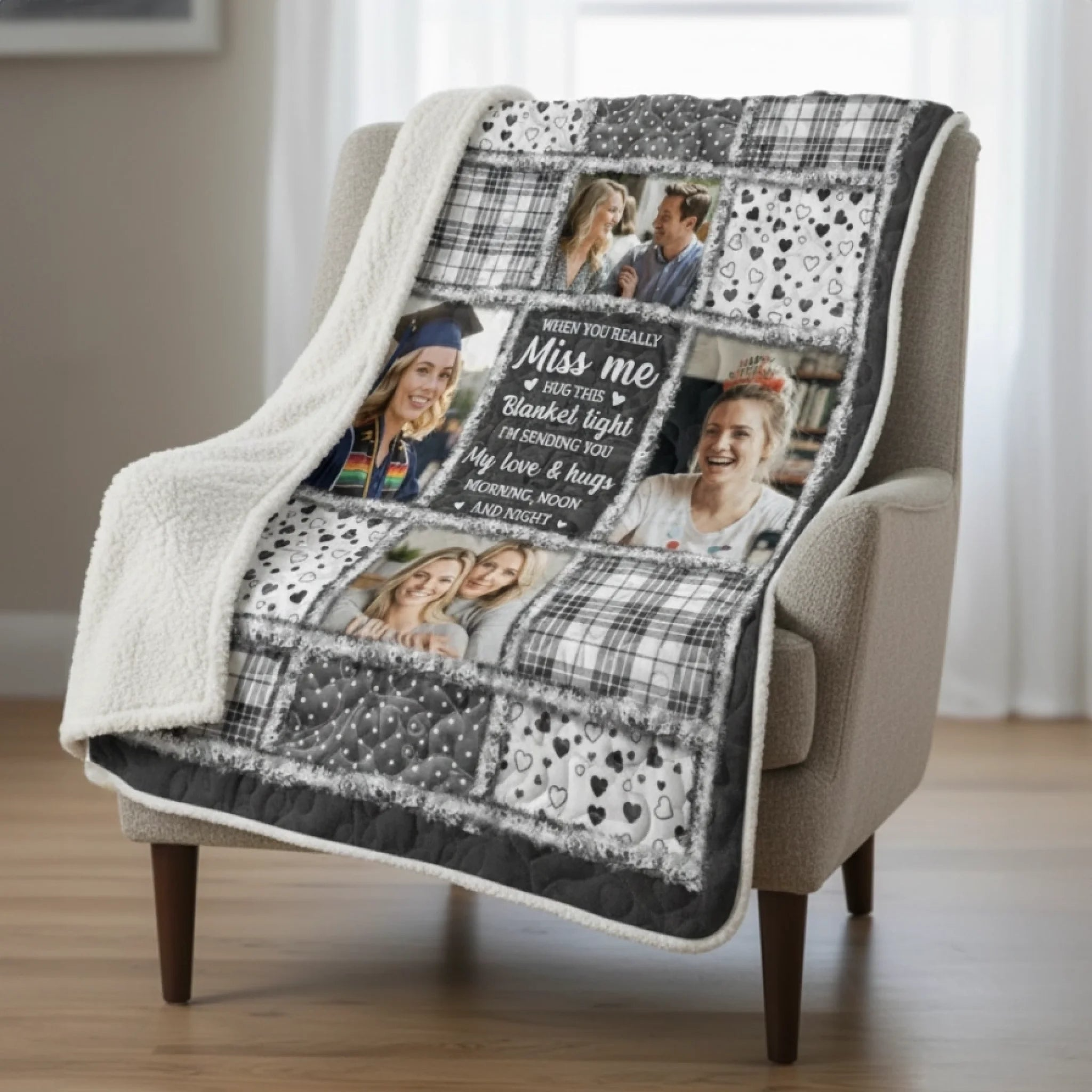 Custom Photo The Light of Your Love Guides Me - Human Memorial Personalized Custom Blanket - Christmas Memorial Sympathy Gifts For Loss Of Mom, Dad 4