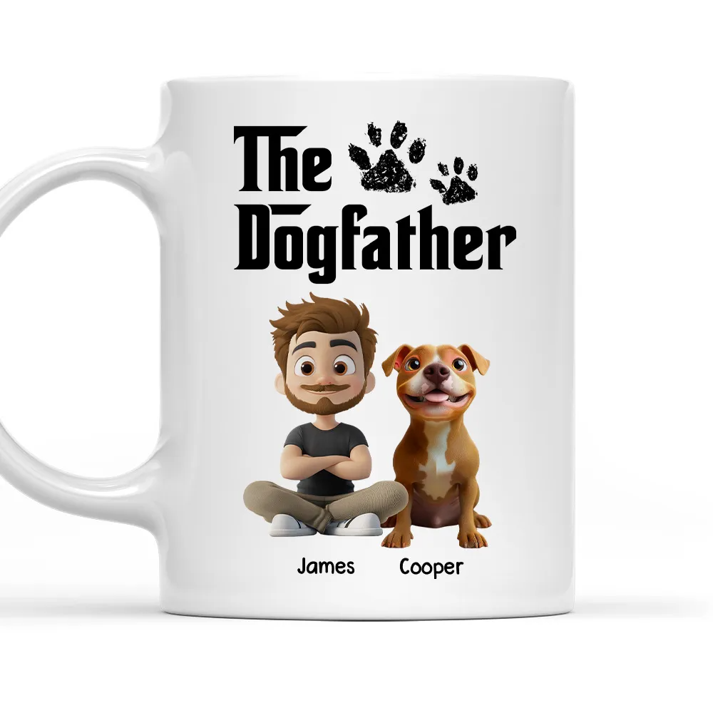 Cool Dog Father - Personalized Custom Mug - Father's Day Gift For Dog Dad, Dog Lovers