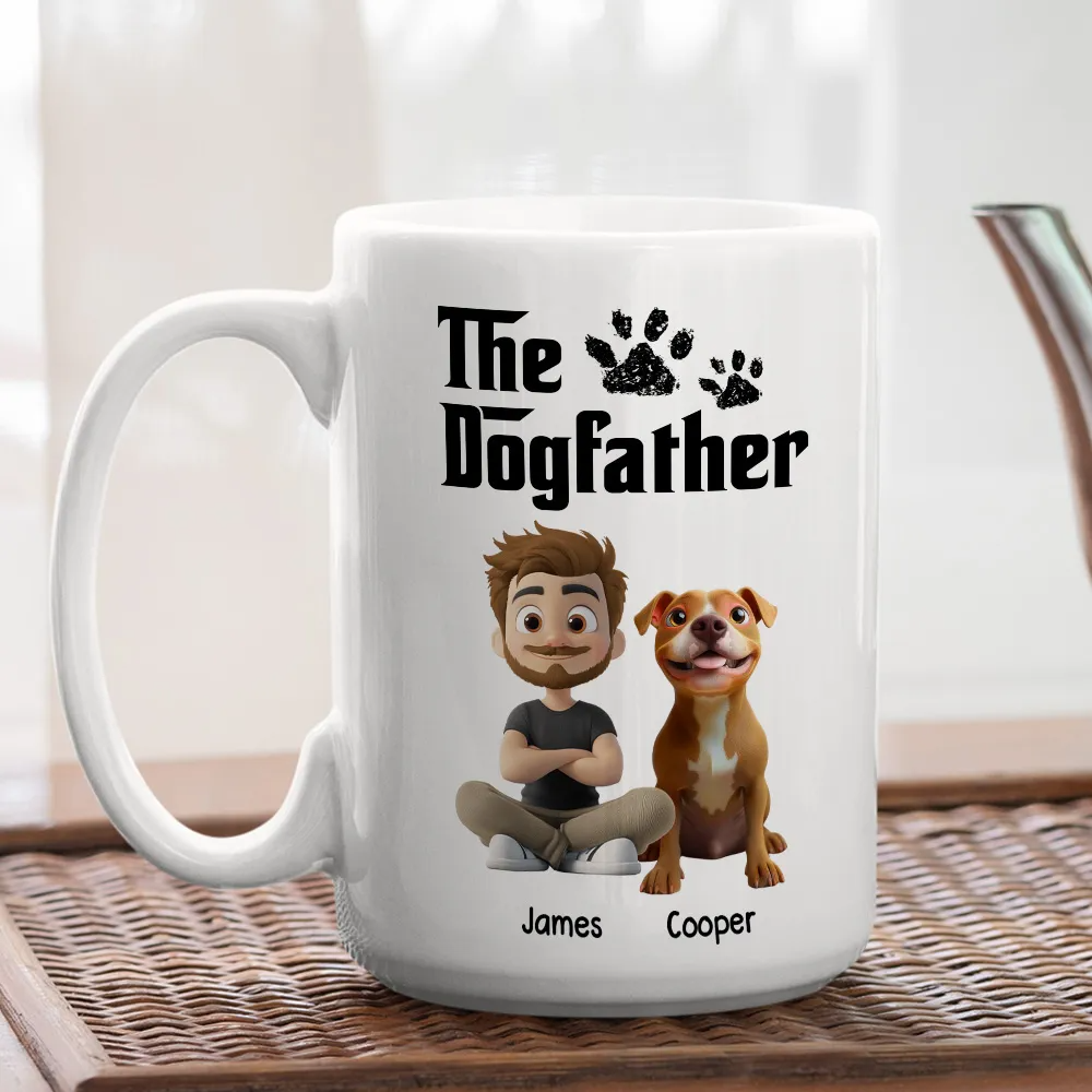 Cool Dog Father - Personalized Custom Mug - Father's Day Gift For Dog Dad, Dog Lovers 1