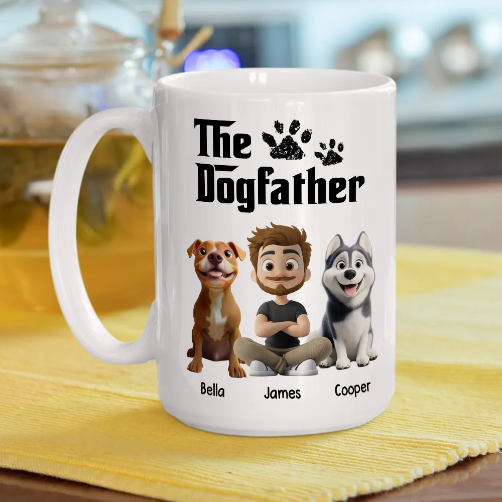 Cool Dog Father - Personalized Custom Mug - Father's Day Gift For Dog Dad, Dog Lovers