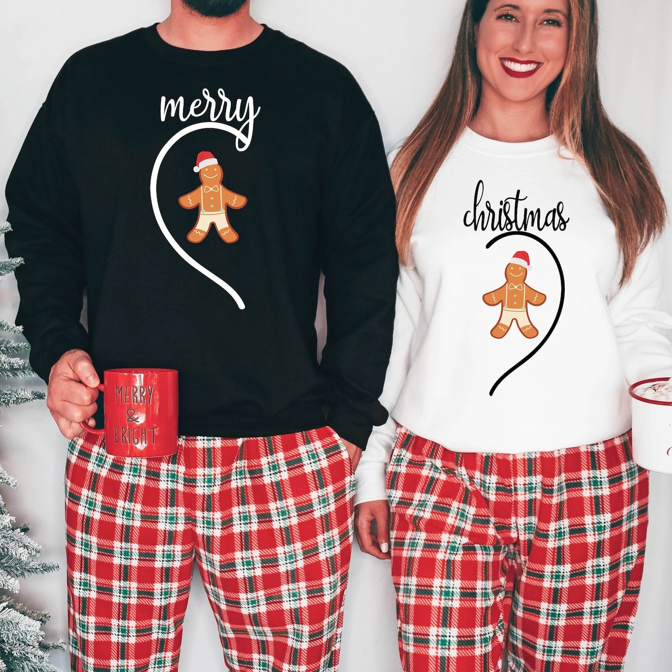 Couple Merry Christmas - Funny Couple Ugly Christmas Sweater - Gift For Couples, Wife, Husband
