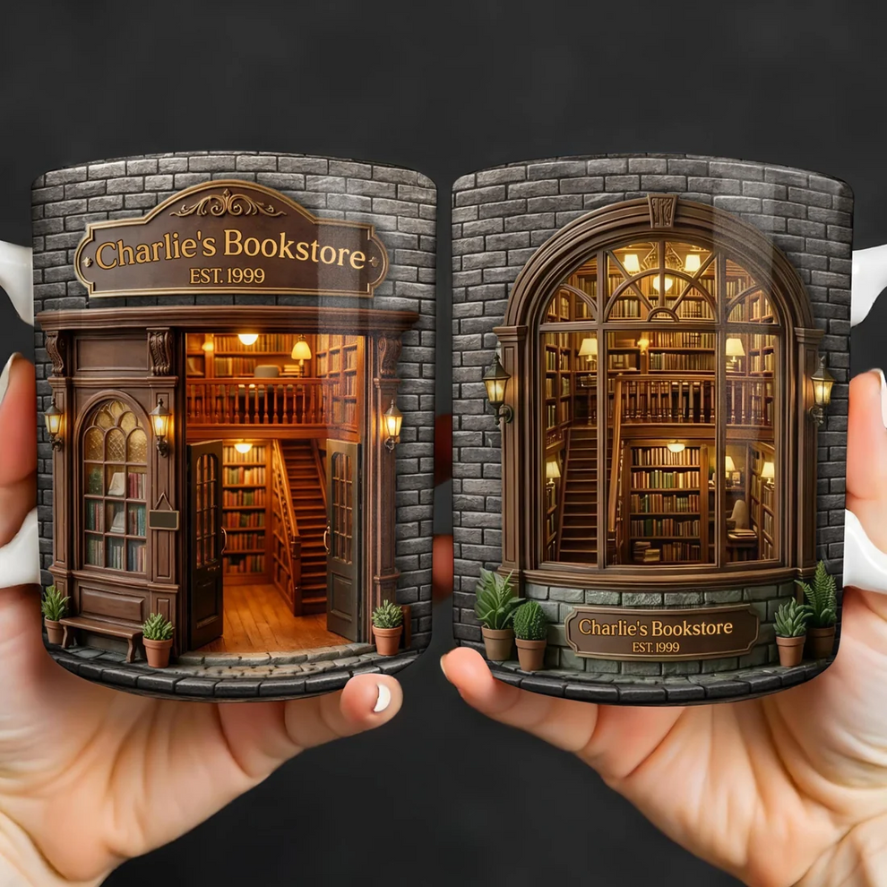 Custom Bookstore Coffee - Personalized Custom Mug - Gift For Book Lovers, Bookworms, Readers