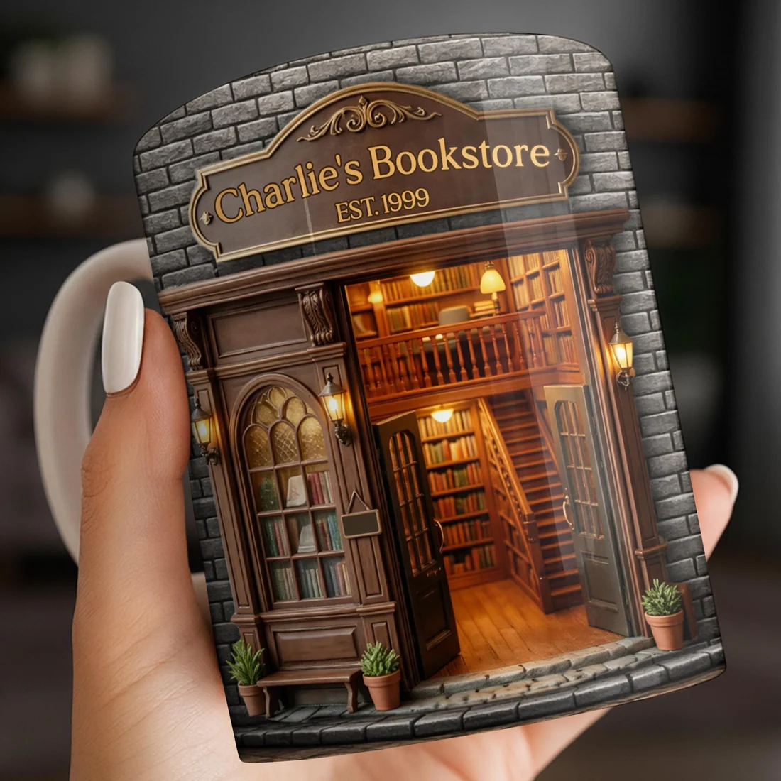 Custom Bookstore Coffee - Personalized Custom Mug - Gift For Book Lovers, Bookworms, Readers