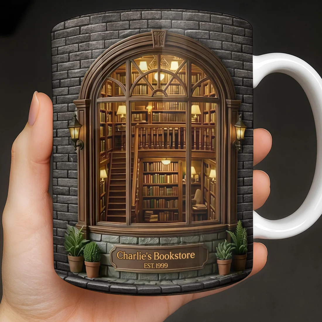 Custom Bookstore Coffee - Personalized Custom Mug - Gift For Book Lovers, Bookworms, Readers