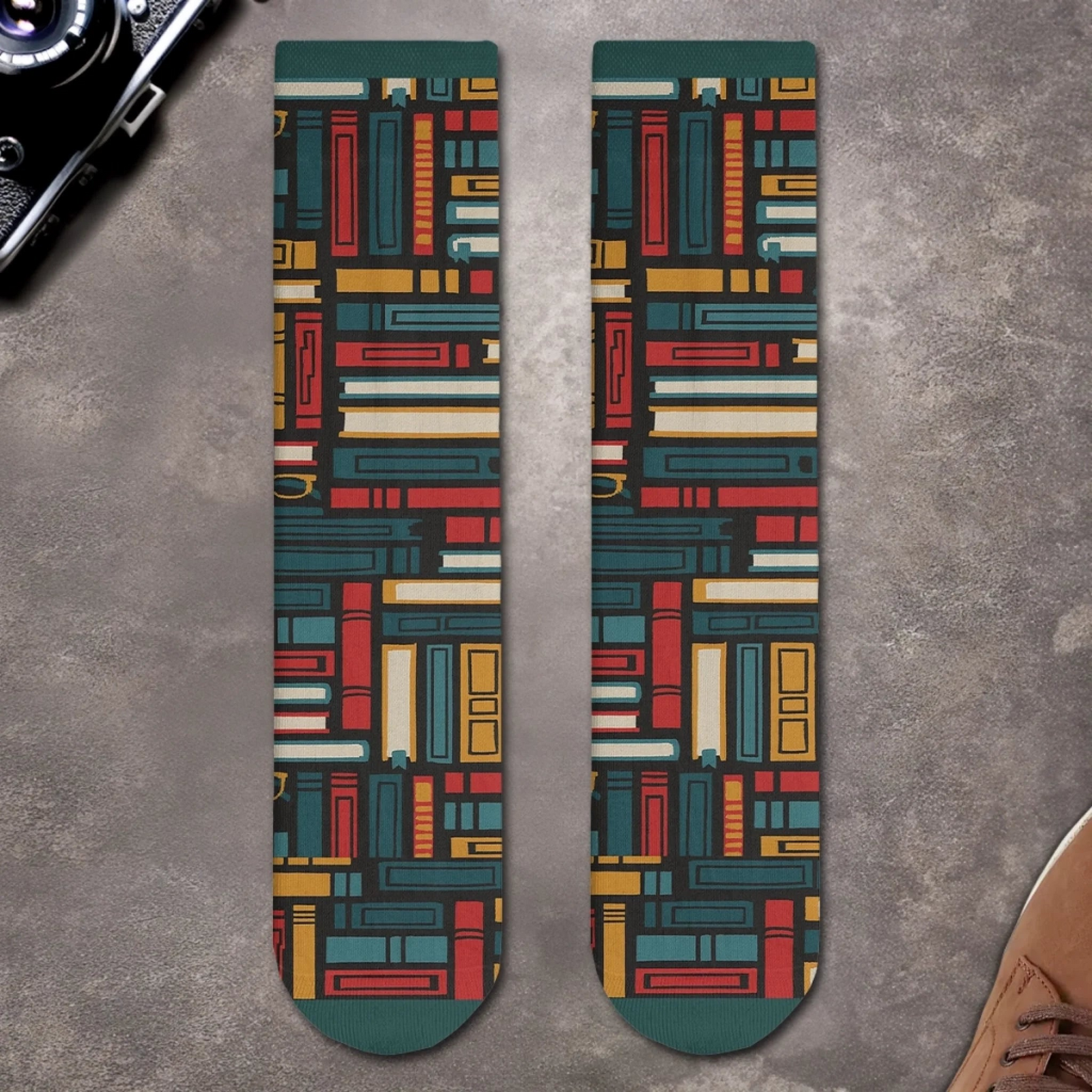 Keeping Up With My Reading Game Book Lover - Custom Crew Socks - Gift For Book Lovers, Bookworms, Readers