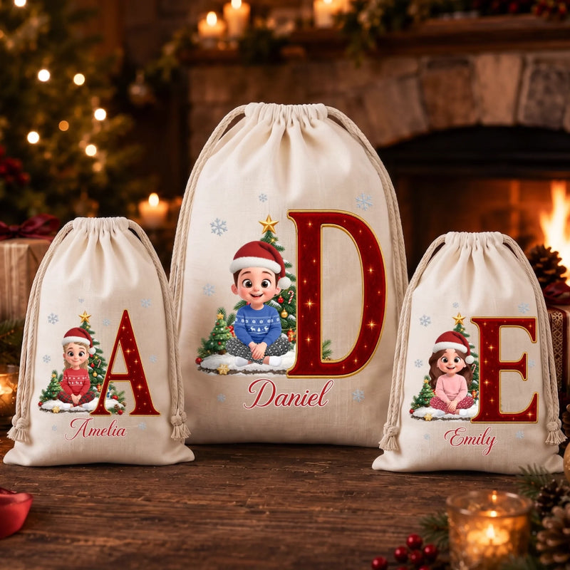 Where Love Comes Together - Personalized Santa Sack - Christmas Gift For Family, Brother, Sister, Kids, Grandkids