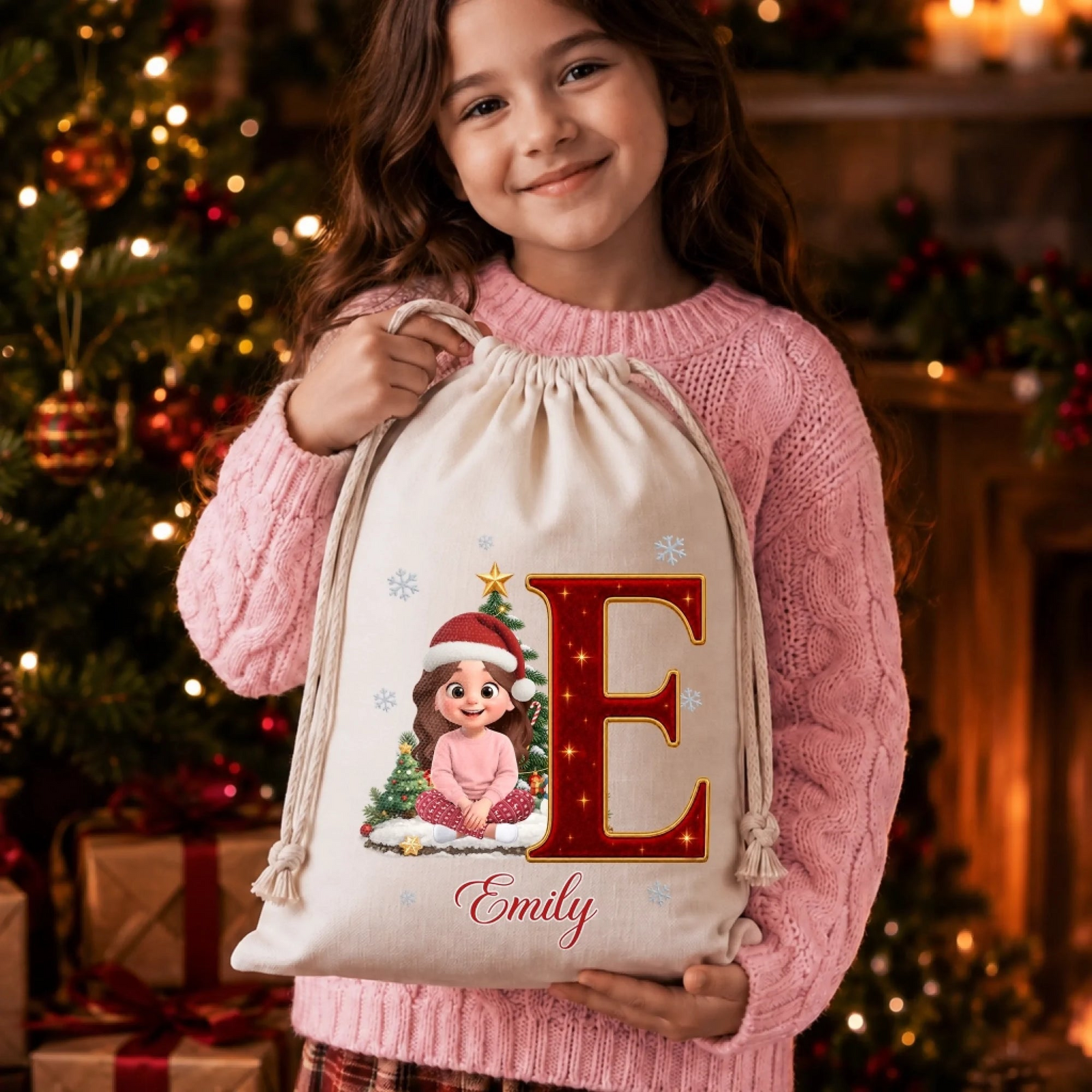 Where Love Comes Together - Personalized Santa Sack - Christmas Gift For Family, Brother, Sister, Kids, Grandkids