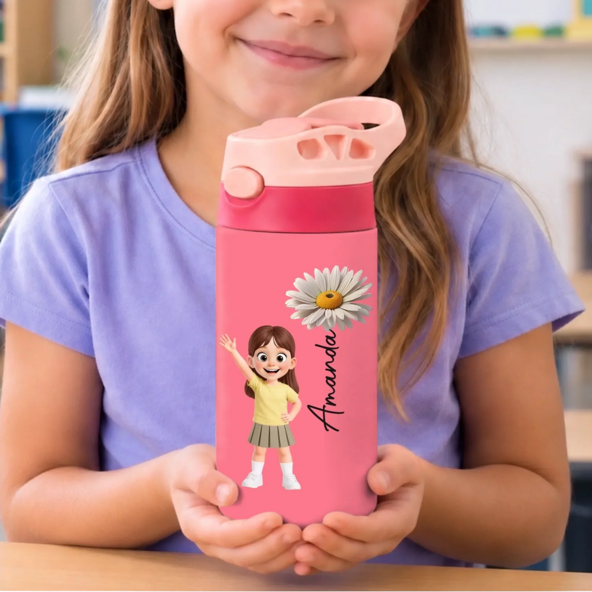 New Year New Adventures Kids Back To School - Personalized Kids Insulated Water Bottle - Gift For Back To School, First Day of School - Student, Son, Daughter | Kindergarten, Pre-K, Preschool