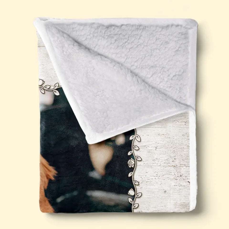 Custom Photo A Big Hug From Me - Pet Memorial Personalized Custom Blanket - Sympathy Gift For Dog Lovers, Cat Lovers, Pet Owners, Pet Lovers