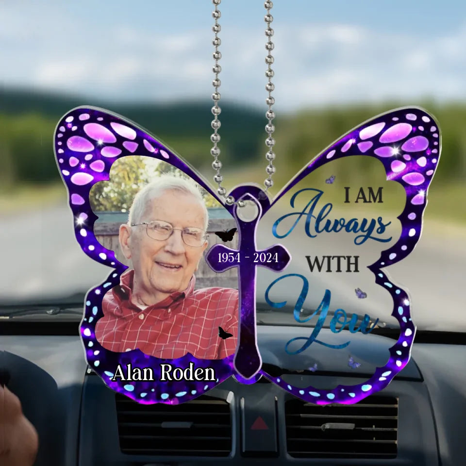 Custom Photo In Memory, We Keep Their Spirit Alive - Personalized Acrylic Car Hanger - Memorial Sympathy Gifts For Loss Of Mom, Dad
