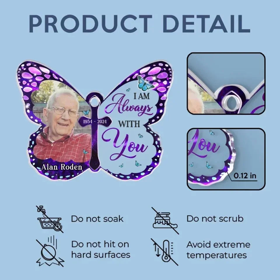 Custom Photo In Memory, We Keep Their Spirit Alive - Personalized Acrylic Car Hanger - Memorial Sympathy Gifts For Loss Of Mom, Dad