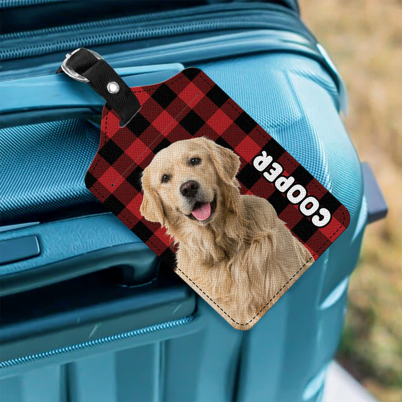 Custom Photo Dog Cat Luggage Tag - Personalized Gift for Dog/Cat Lovers, Pet Lovers, Dog Mom, Cat Mom, Dog Dad, Cat Dad