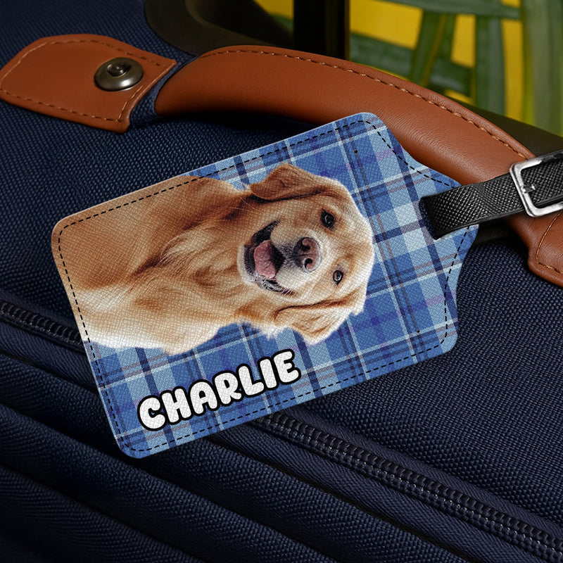 Custom Photo Dog Cat Luggage Tag - Personalized Gift for Dog/Cat Lovers, Pet Lovers, Dog Mom, Cat Mom, Dog Dad, Cat Dad